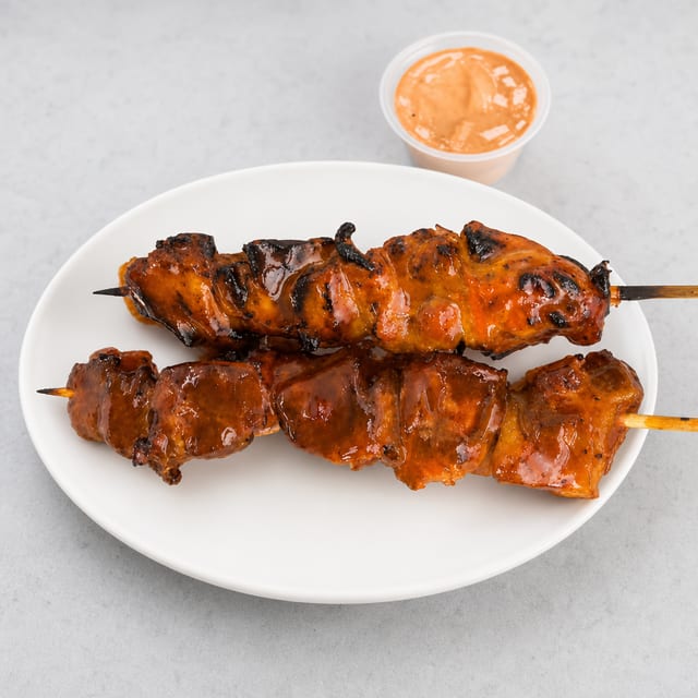 BBQ Pork Skewers.